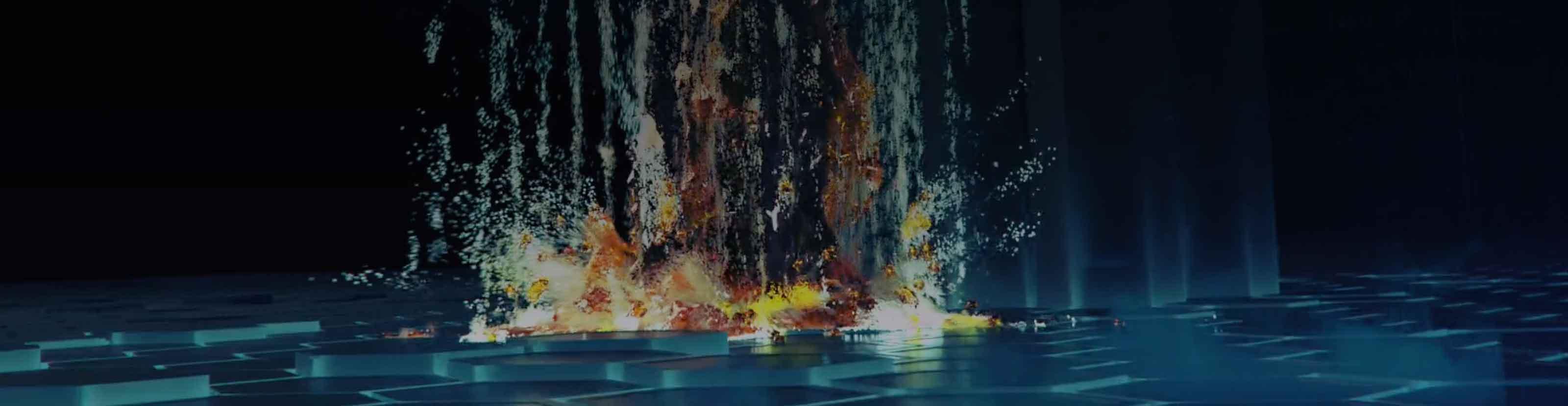 Colorful horizontal image from the PureFlex surface fluids logging while-drilling service animation