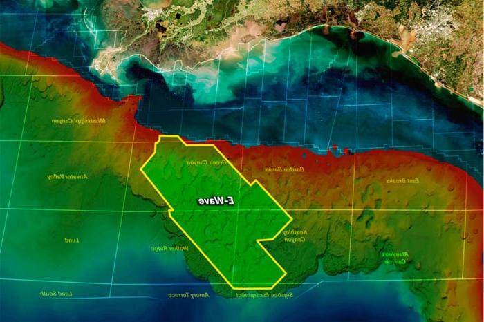 墨西哥湾E-Wave先进成像项目的地图.