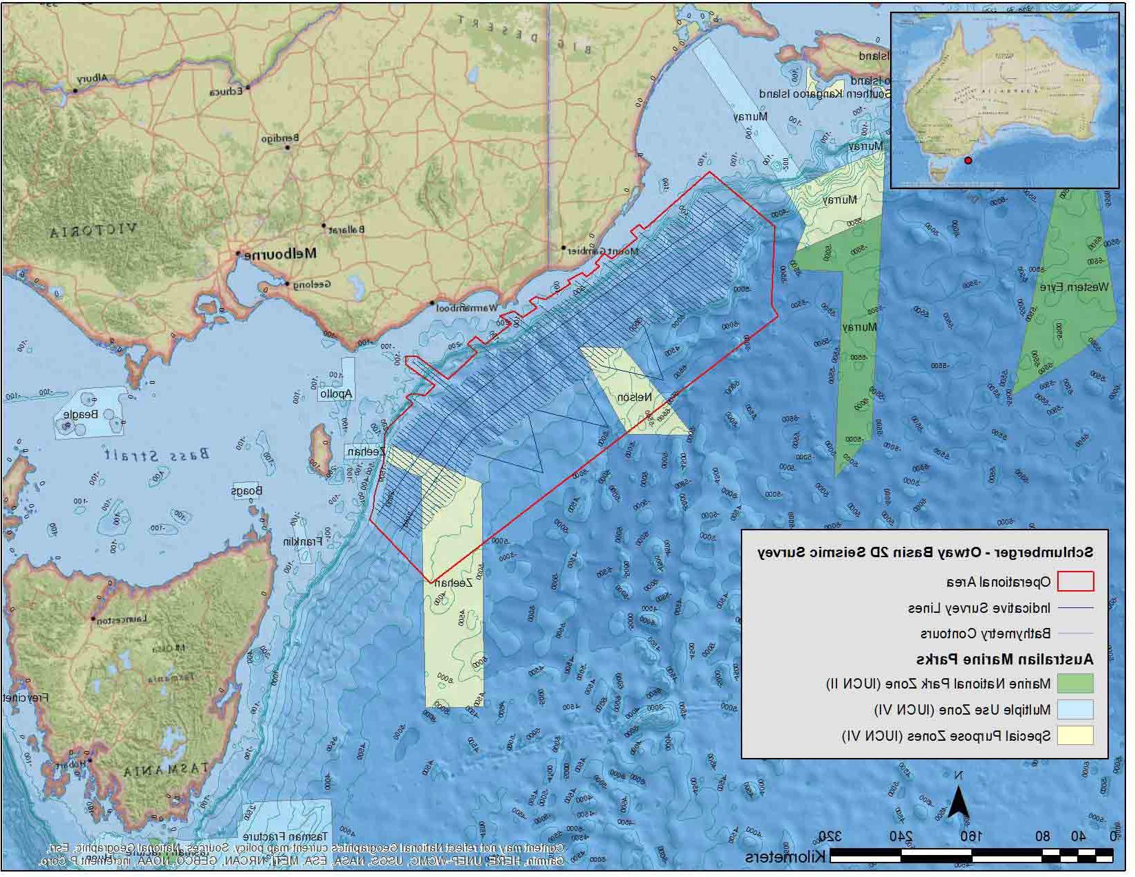 Otway Basin 2DMC Marine 地震 Survey
