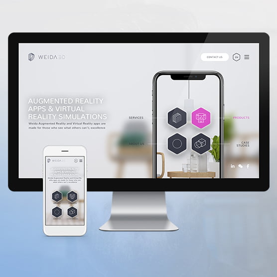 一家增强现实 (AR) 和虚拟现实 (VR)  公司的网站